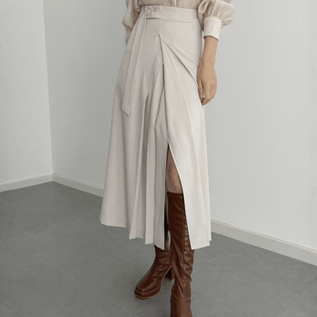 elegant slit high waist skirt　MA1841
