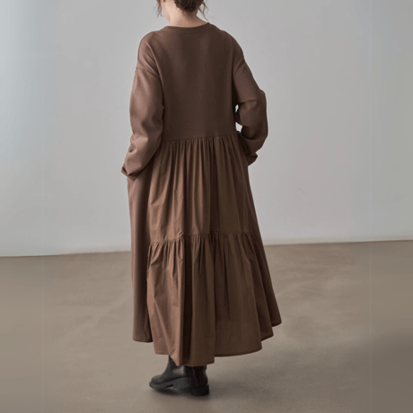 gathered maxi dress　MA1403