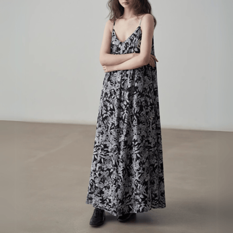 botanical design cami onepiece　MA1424
