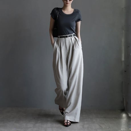 high waist drape commuter pants 　MA1675