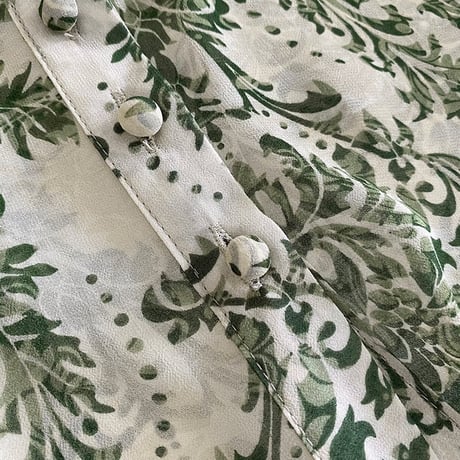 green damask blouse　MA1200