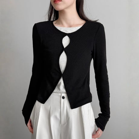 cutout docking cardigan tee　MA1870