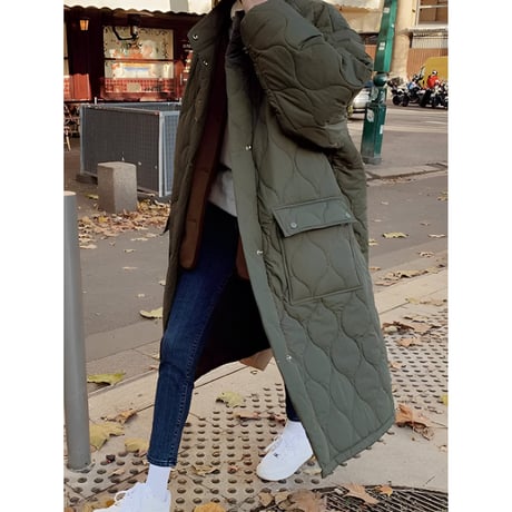 oversized quilted military coat　MA1350