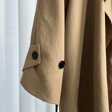 retro drape lapel oversized trench coat　MA1883