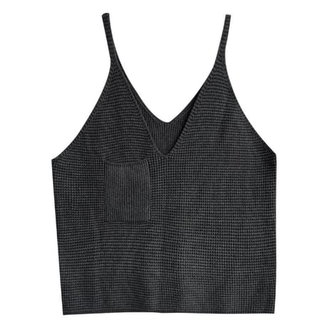 deep v-knit layering vest　MA1704
