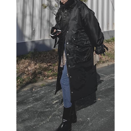 military-style oversized coat　MA1348