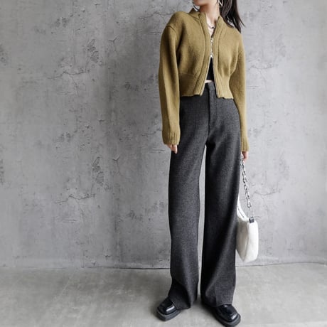 soft brushed straight wool-like pants　MA1716