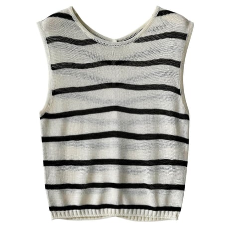 border knit sleeveless vest　MA1967
