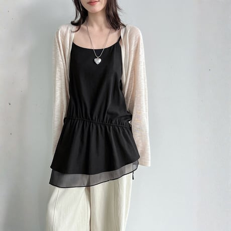 drawstring double hem camisole tops　MA1963