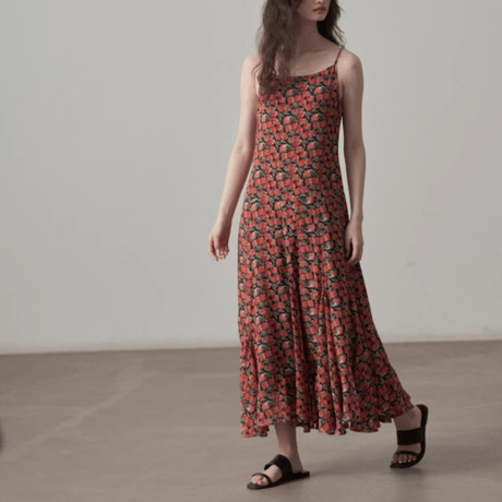 floral print long onepiece　MA1438