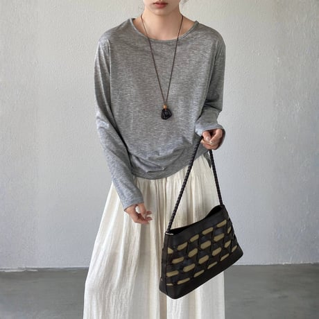 back button sheer long sleeve tops　MA1977