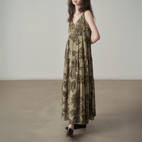 flower print sleeveless dress　MA1410