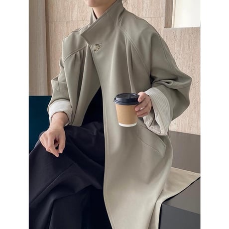 one button stand collar coat　MA1134