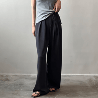 ribbon waist wide pants　MA1575