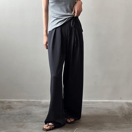 ribbon waist wide pants　MA1575