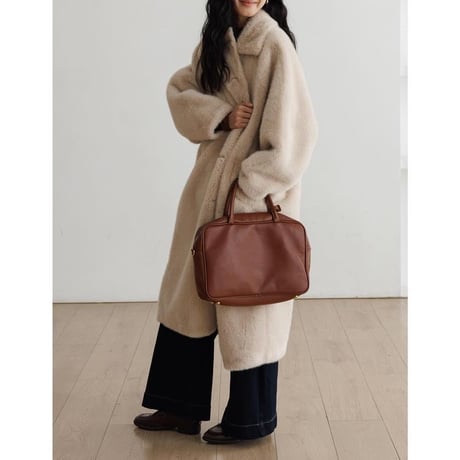 faux fur fluffy long coat　MA1328