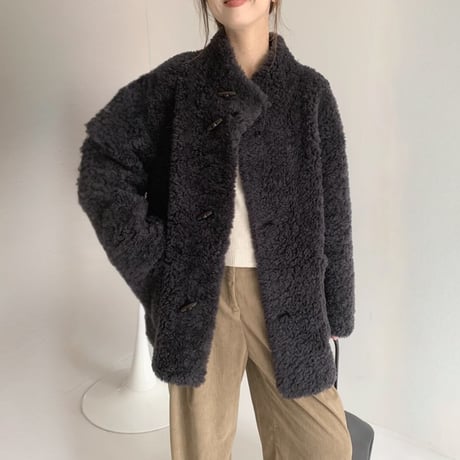 wool toggle shearling coat　MA1679