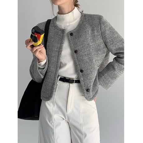 collarless short coat　MA1334