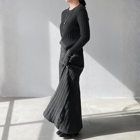 slimming rib knit two-piece set　MA1699
