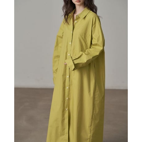 drop shoulder long shirt one piece　MA1379