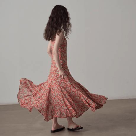 floral print long onepiece　MA1438