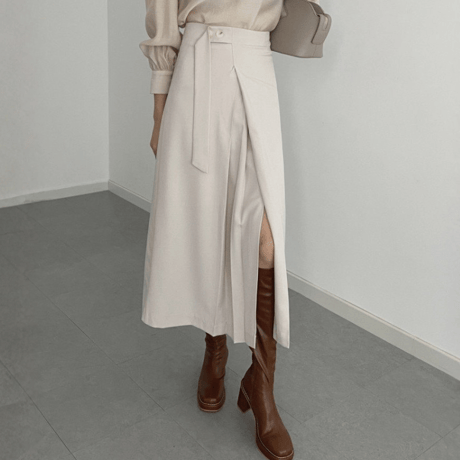elegant slit high waist skirt　MA1841