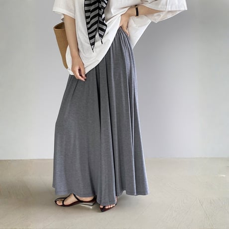 gray drape wide skirt pants　MA1966