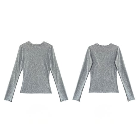 roll hem slim fit long sleeve tee　MA1867
