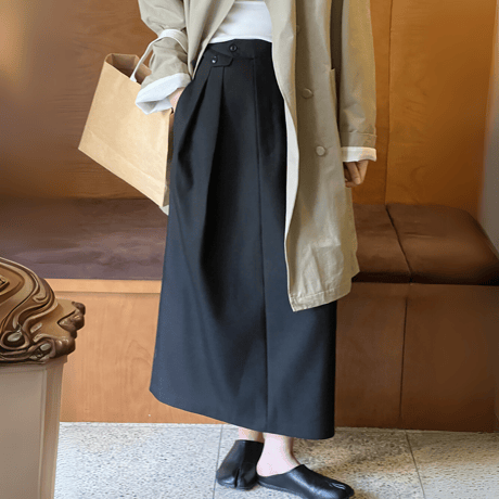 high-waist tuck flare skirt　MA1626