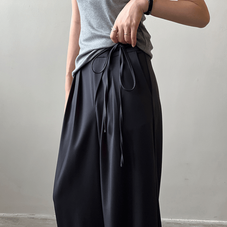 ribbon waist wide pants　MA1575