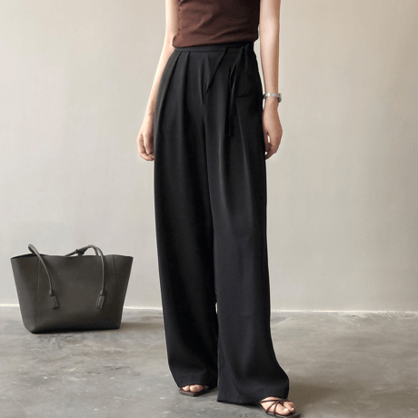ribbon waist wide pants　MA1575