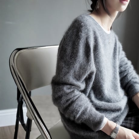 cashmere wool fluffy loose knit　MA1669