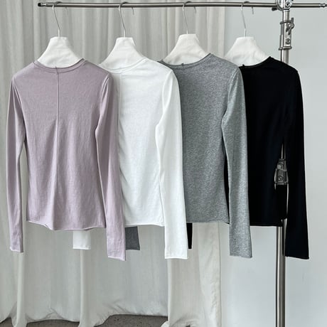 roll hem slim fit long sleeve tee　MA1867