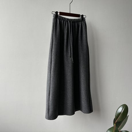 soft fleece a-line slit skirt　MA1729