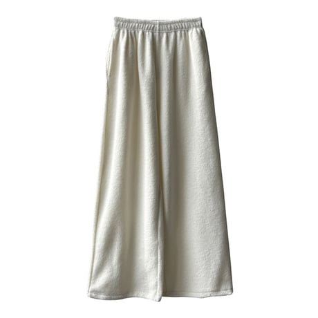 fake lamb wool drawstring wide pants　MA1730
