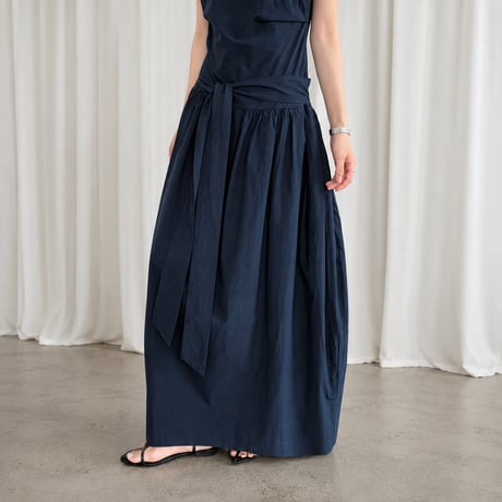 sleeveless waist ribbon gather one piece/3color　MA1993