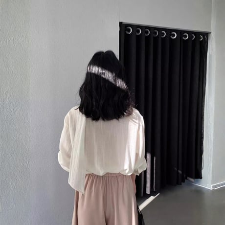 ribbon drape v-neck blouse　MA1771
