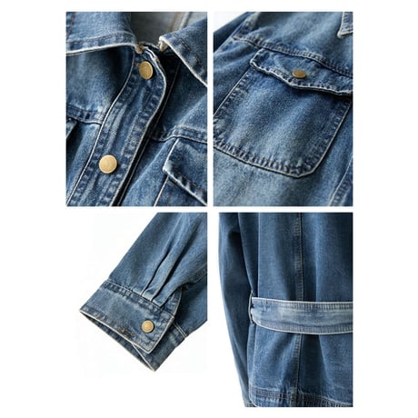 belt design denim jacket　MA1911