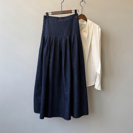 swing Denim Maxi Skirt　MA1635