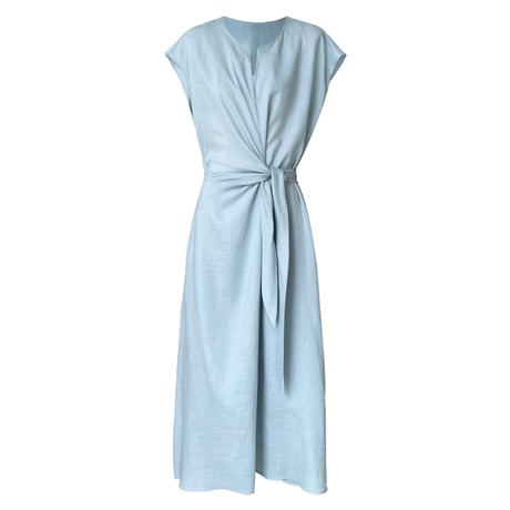 sleeveless waist ribbon maxi dress/3color　MA1989