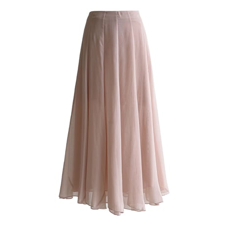chiffon textured long midi skirt　MA1862