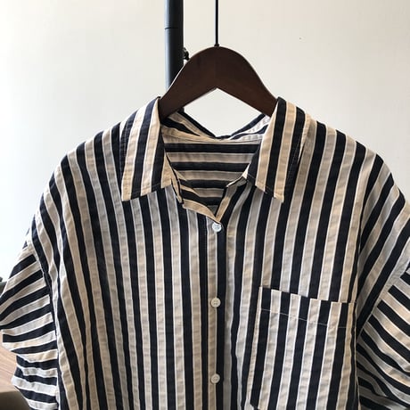 puff sleeve striped shirt　MA1177