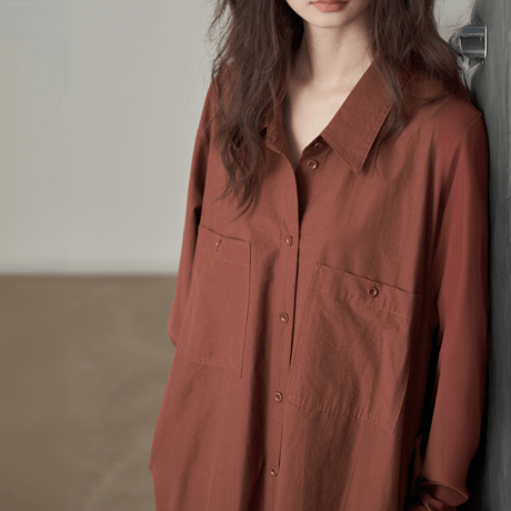 loose shirt dress with waist belt　MA1392