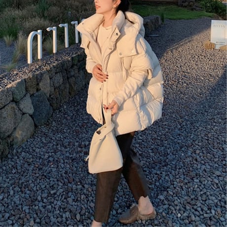 hooded volume down vest　MA1753