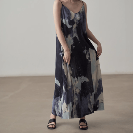 abstract print camisole onepiece　MA1429