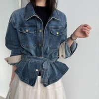 belt design denim jacket　MA1911