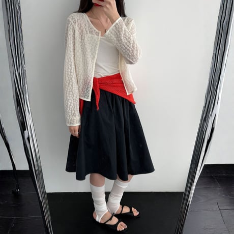 petit flower jacquard line blouse　MA1913