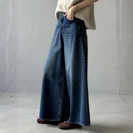 vintage wash wide leg denim　MA1655