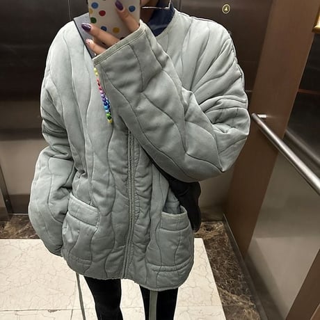 collarless quiting jacket　MA1299