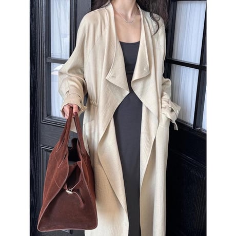 drape light long coat　MA1136